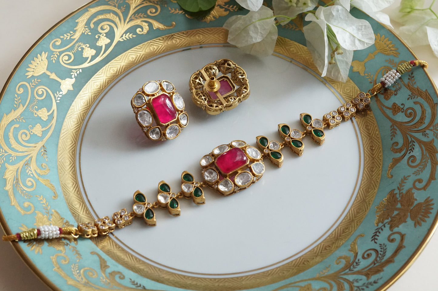 Polki Choker Set (4-9303)(B)