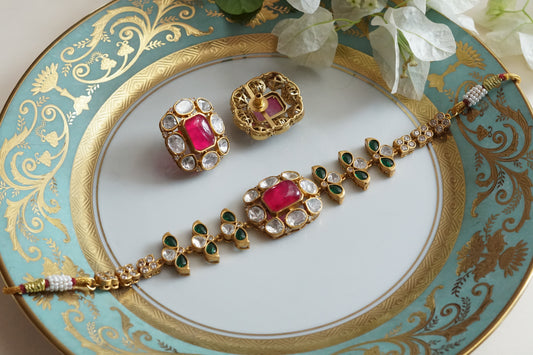 Polki Choker Set (4-9303)(B)
