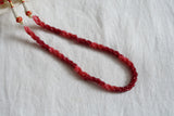 Red Beads necklace (4-7529)(K)