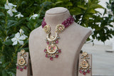 Kundan Necklace Set (4-9156)(B) - JEWELSTYLE