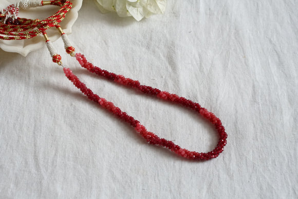 Red Beads necklace (4-7529)(K)