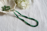 Green Beads necklace (4-7530)(K)