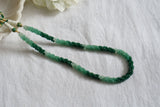 Green Beads necklace (4-7530)(K)