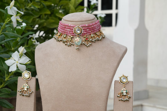 Kundan Choker Set (4-9159)(B)