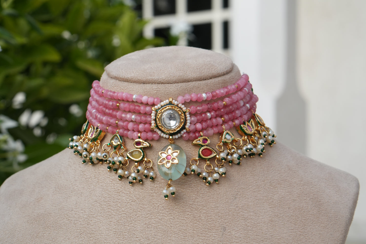 Kundan Choker Set (4-9159)(B)