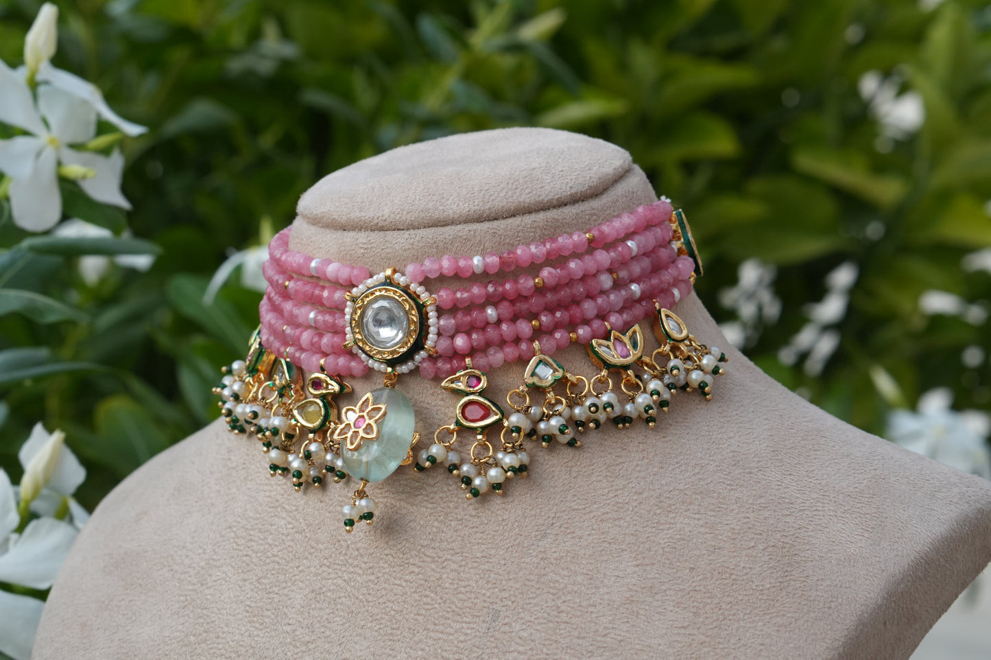 Kundan Choker Set (4-9159)(B)