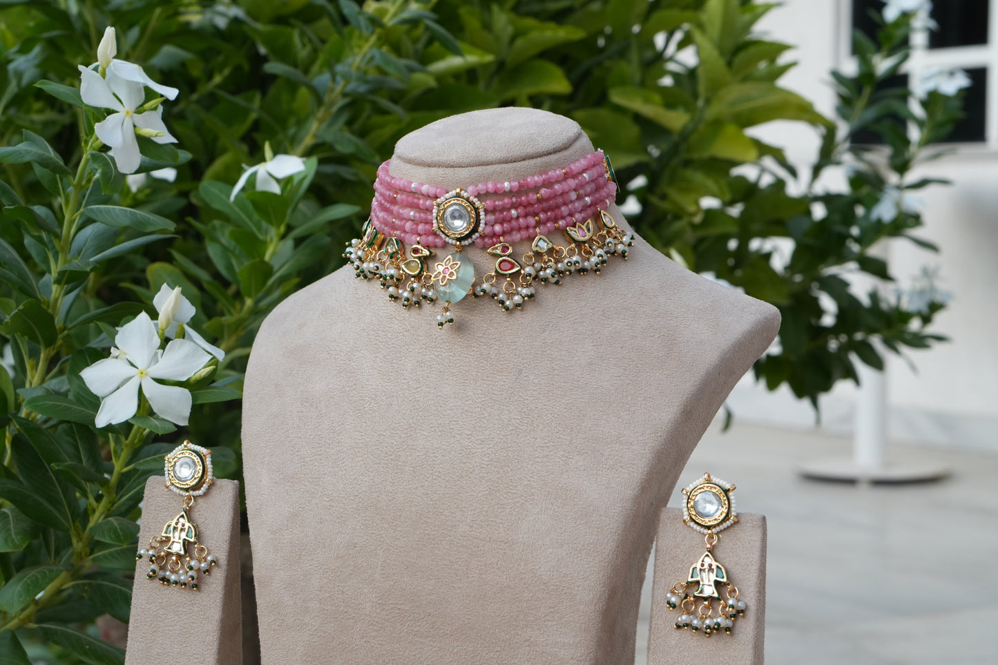 Kundan Choker Set (4-9159)(B)