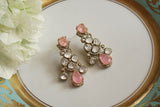 Light Pink Polki Earrings (1-4281)(B)