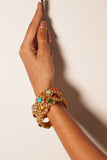 Kundan Navratan  Openable  bangle (3-451)(R) SIZE 2'6