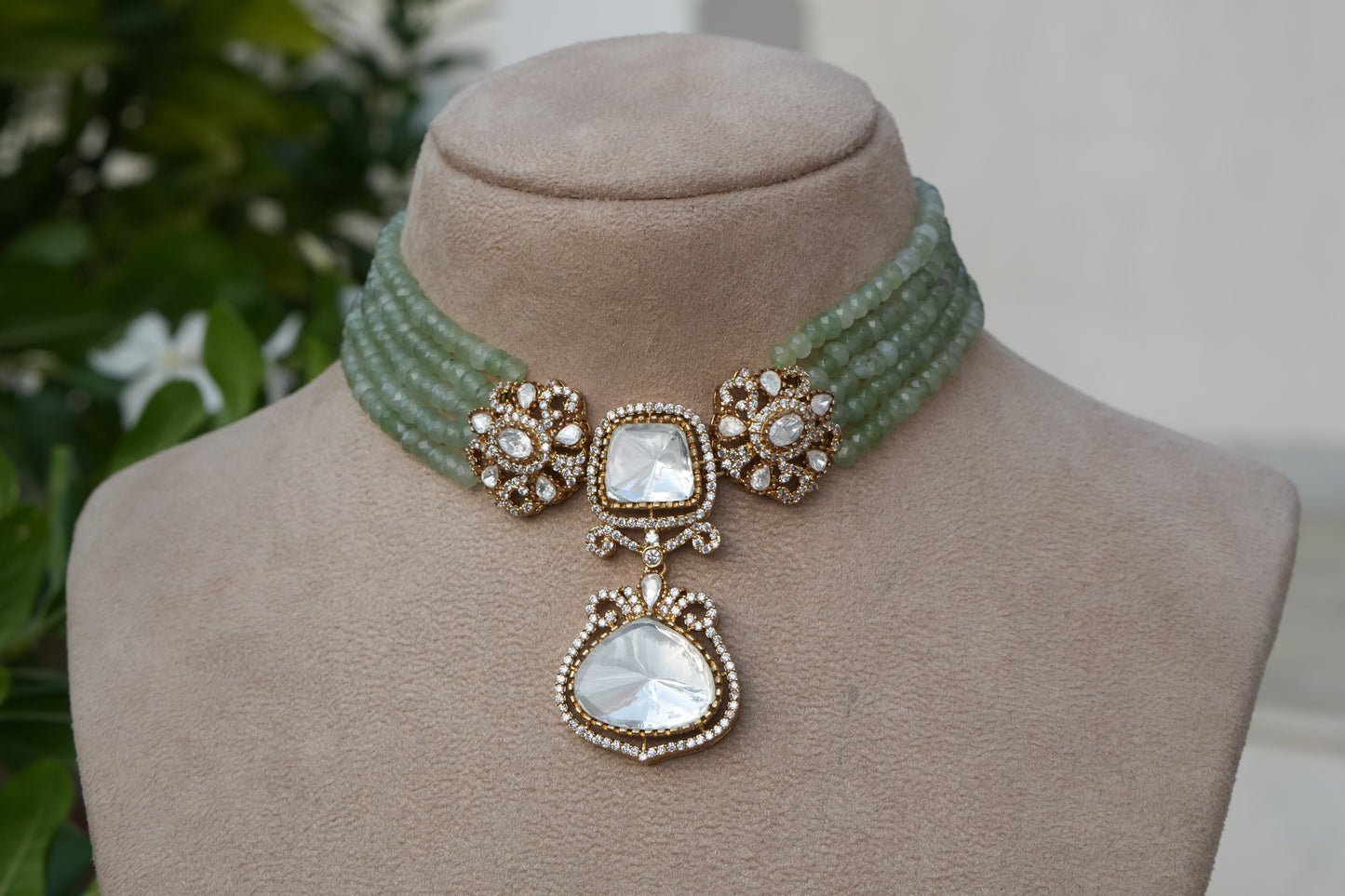 Polki Choker Set (4-9173)(B)