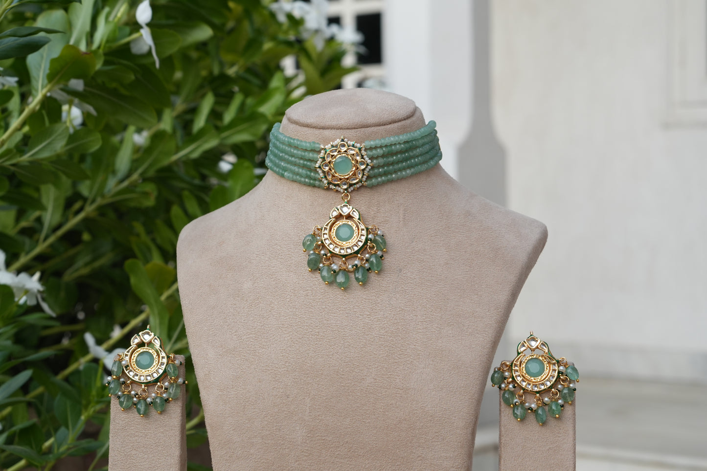 Polki Choker Set (4-9172)(B)
