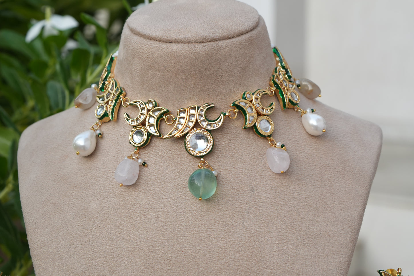 Kundan Choker Set (4-9163)(B)