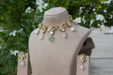 Kundan Choker Set (4-9163)(B)