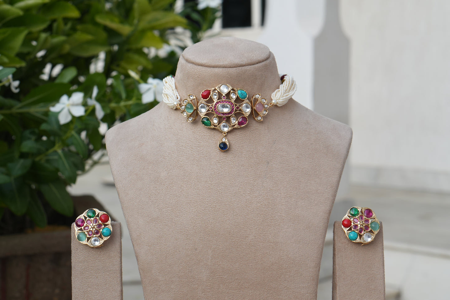 Polki Choker Set (4-9171)(B)