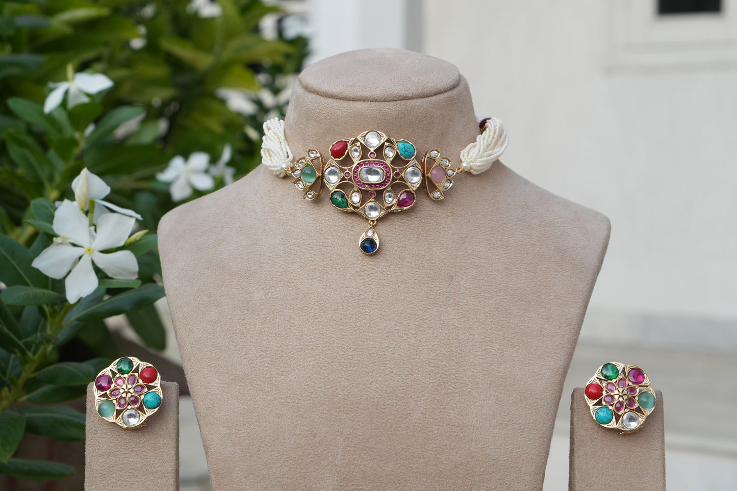 Polki Choker Set (4-9171)(B)