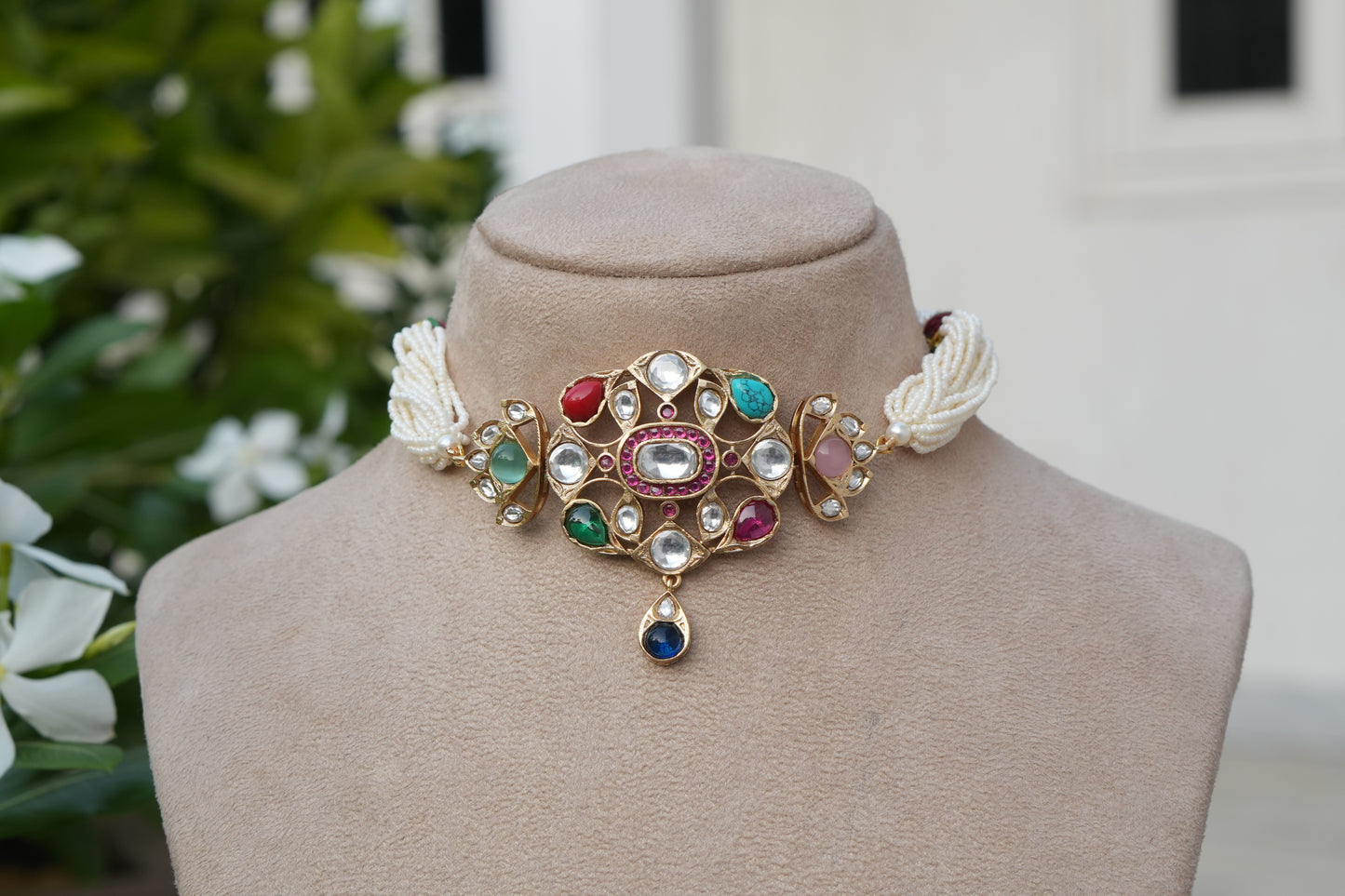 Polki Choker Set (4-9171)(B)