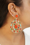 Multi Stone Earring (1-4745)(B)