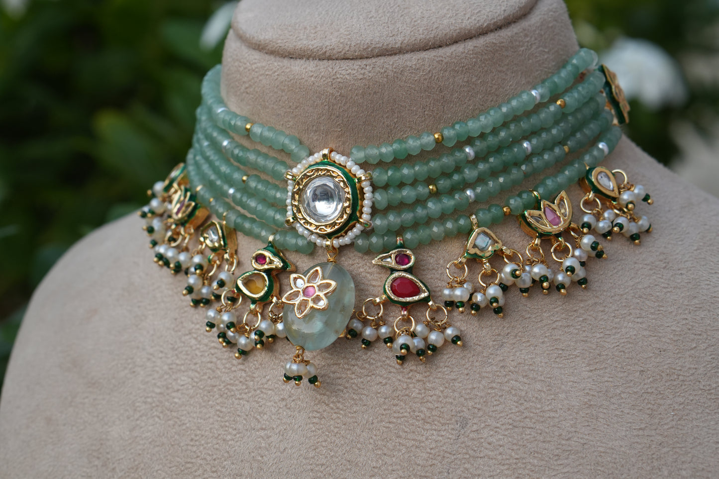 Kundan Choker Set (4-9165)(B)