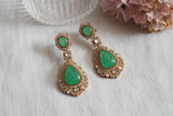 Green Polki Earrings (1-4151)(B)