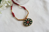 Kundan Pendant (4-9290)(R) - JEWELSTYLE