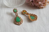 Green Polki Earrings (1-4151)(B)