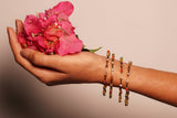 Multi stone bangle (3-408)