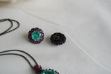 Ruby Stone And aqua Stone Pendant Set (4-9170)(B)(From Turkey) - JEWELSTYLE