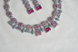 Pink And Turquoise Necklace Set (4-9167)(B)(From Turkey) - JEWELSTYLE