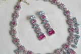 Pink And Turquoise Necklace Set (4-9167)(B)(From Turkey) - JEWELSTYLE