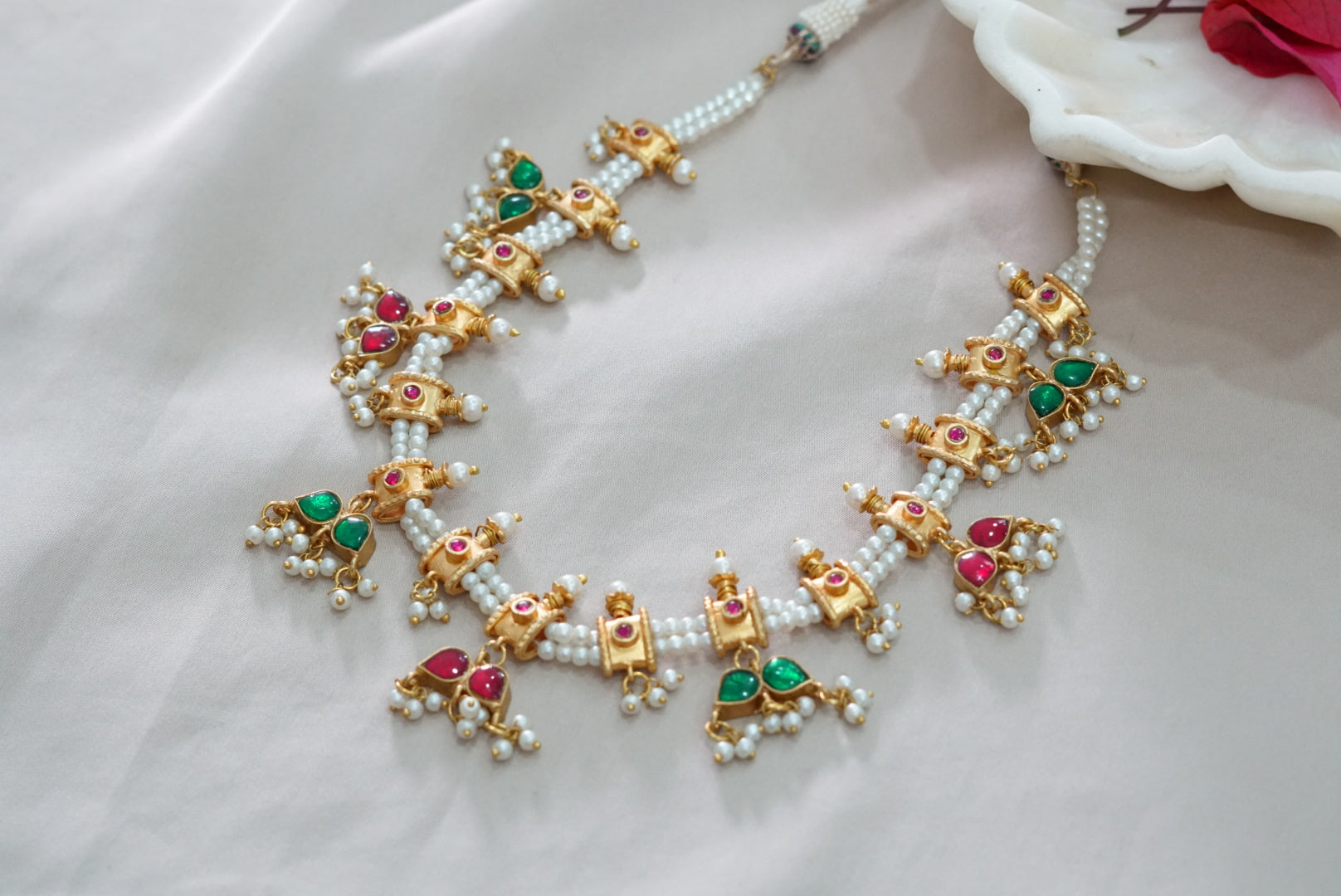 Kundan Necklace (4-6578)(R)(preorder) - JEWELSTYLE