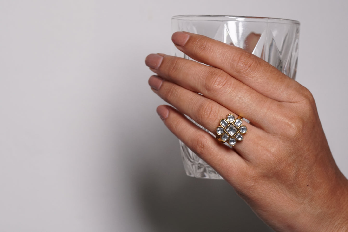 Kundan Ring (6-304)(R) - JEWELSTYLE