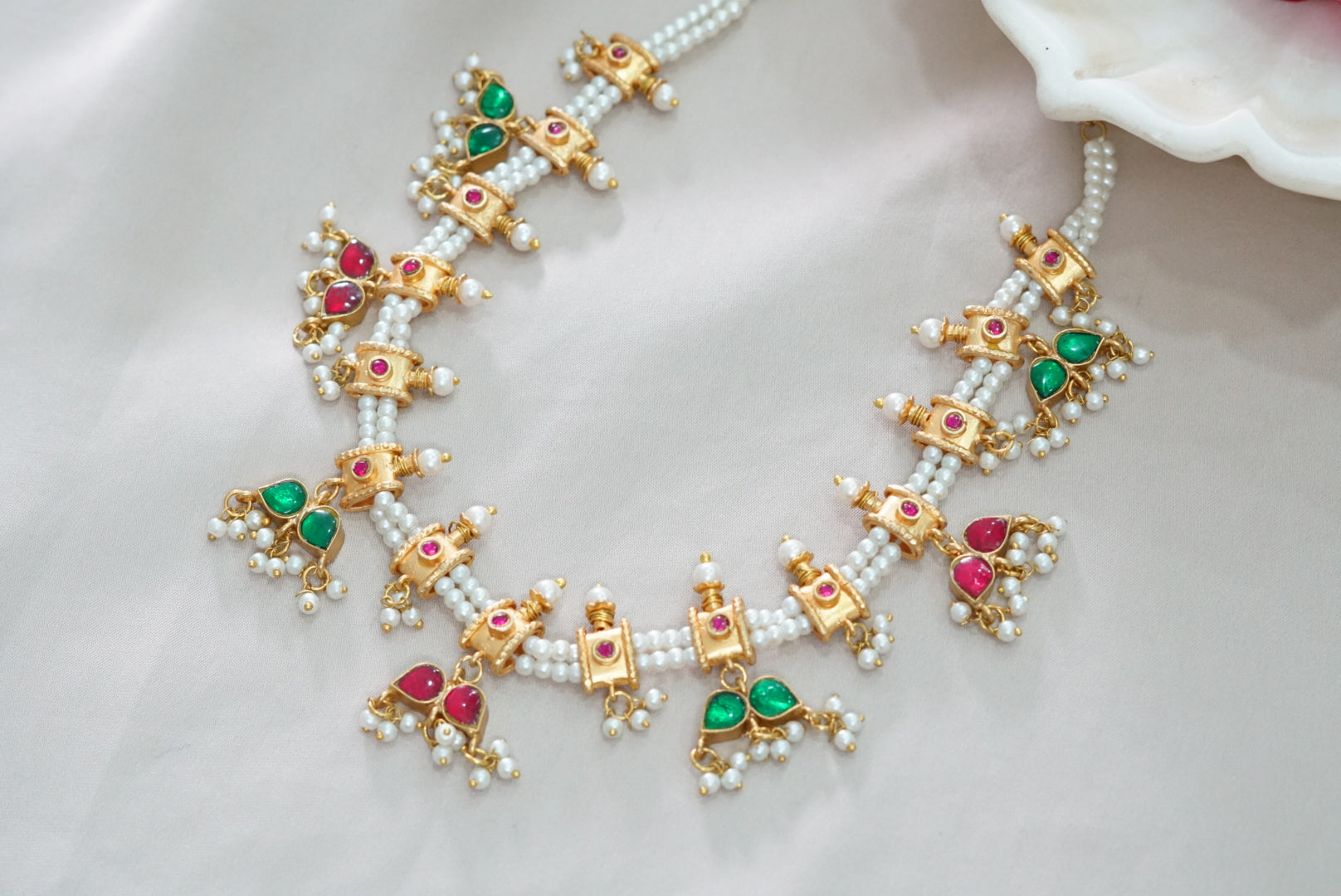 Kundan Necklace (4-6578)(R)(preorder) - JEWELSTYLE