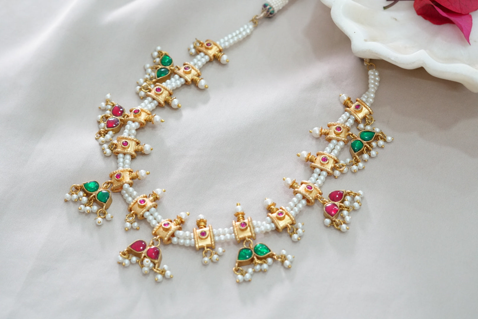 Kundan Necklace (4-6578)(R)(preorder) - JEWELSTYLE