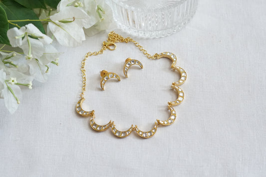 Chand Kundan Necklace Set (4-9287)(R)