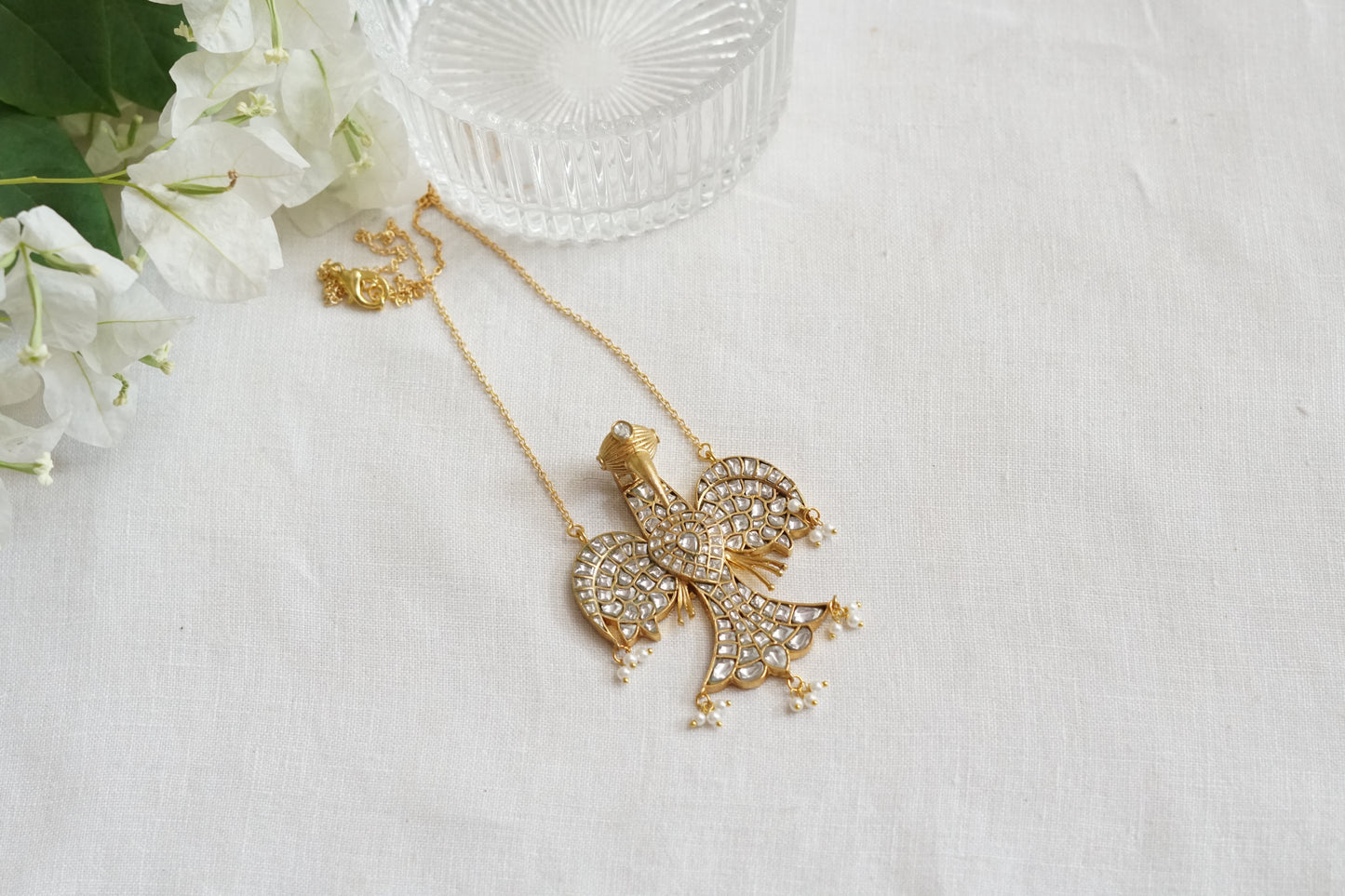 Kundan bird Pendant (4-9289)(R)