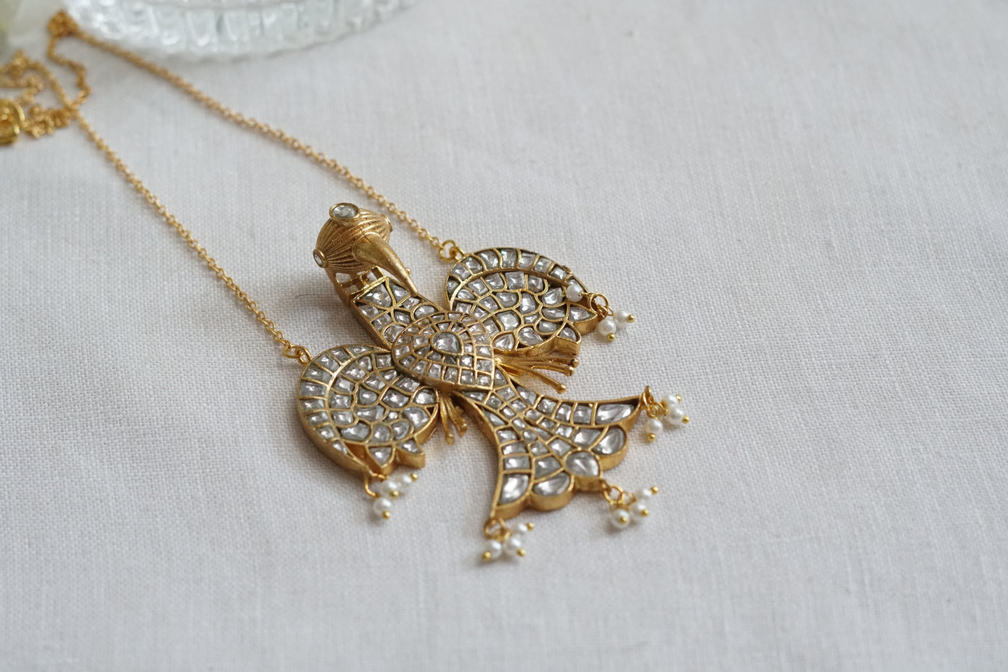 Kundan bird Pendant (4-9289)(R)