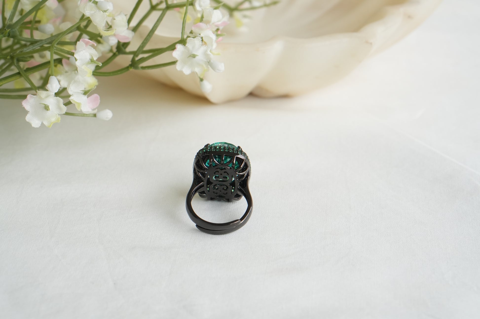 Aqua and Green Stone Ring (6-358)(B)(from Turkey) - JEWELSTYLE
