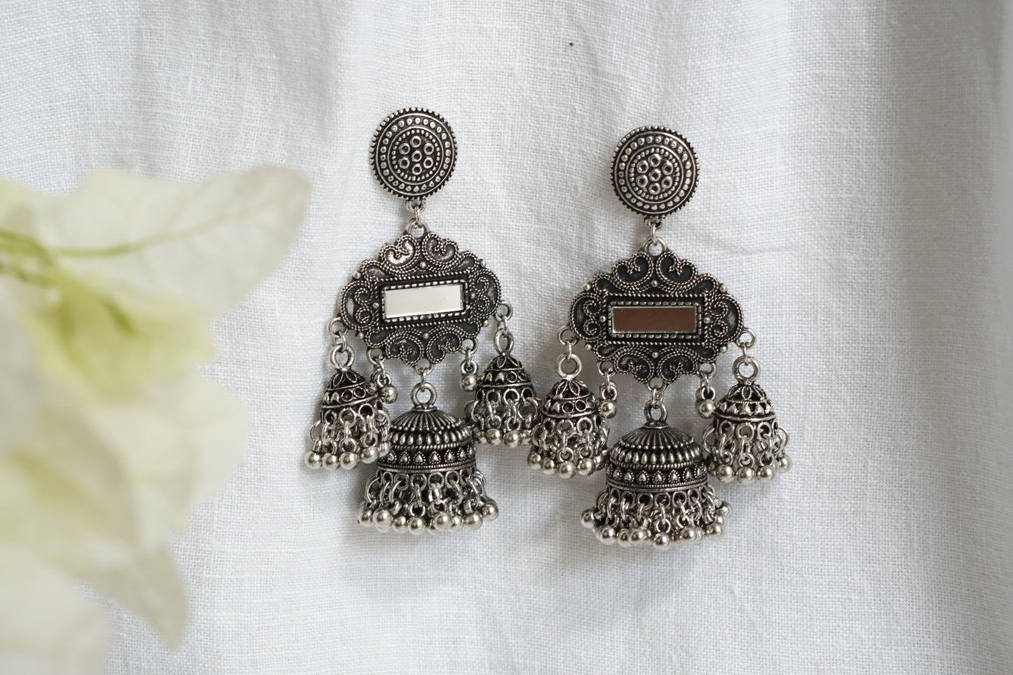 Oxidised Jhumki Earrings (1-4867)