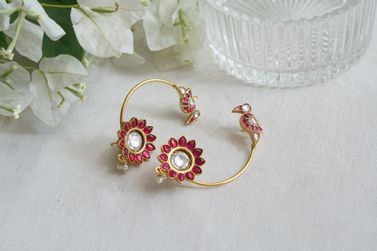 Kundan Earcuff Earrings(1-5284)(R)