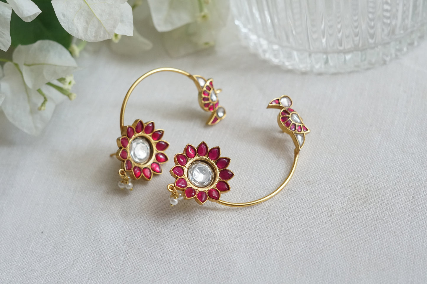 Kundan Earcuff Earrings(1-5284)(R)