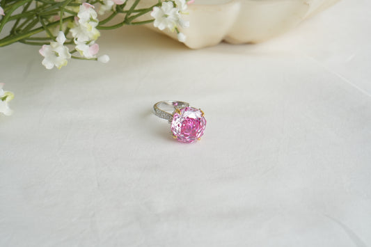 Pink Stone Ring (6-359)(B)(from Turkey) - JEWELSTYLE