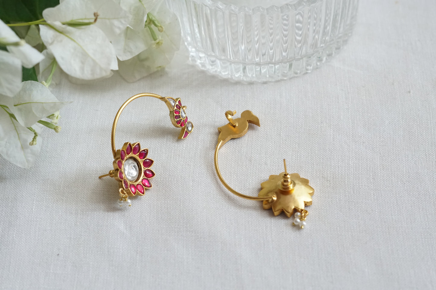 Kundan Earcuff Earrings(1-5284)(R)