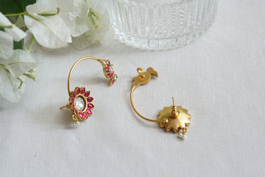 Kundan Earcuff Earrings(1-5284)(R)