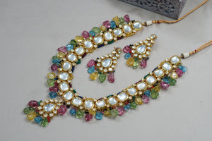 Kundan polki necklace set(4-5822)(SV)(OFFER PIECE)
