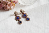 Blue stone polki earring(1-4165)(B)