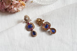 Blue stone polki earring(1-4165)(B)