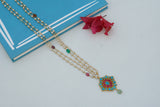 Kundan pendant necklace (4-6498)(R)