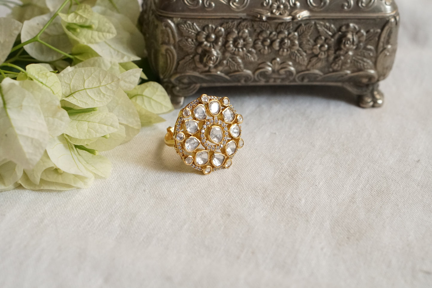Mossainite polki Ring (6-329)(R)(preorder) - JEWELSTYLE