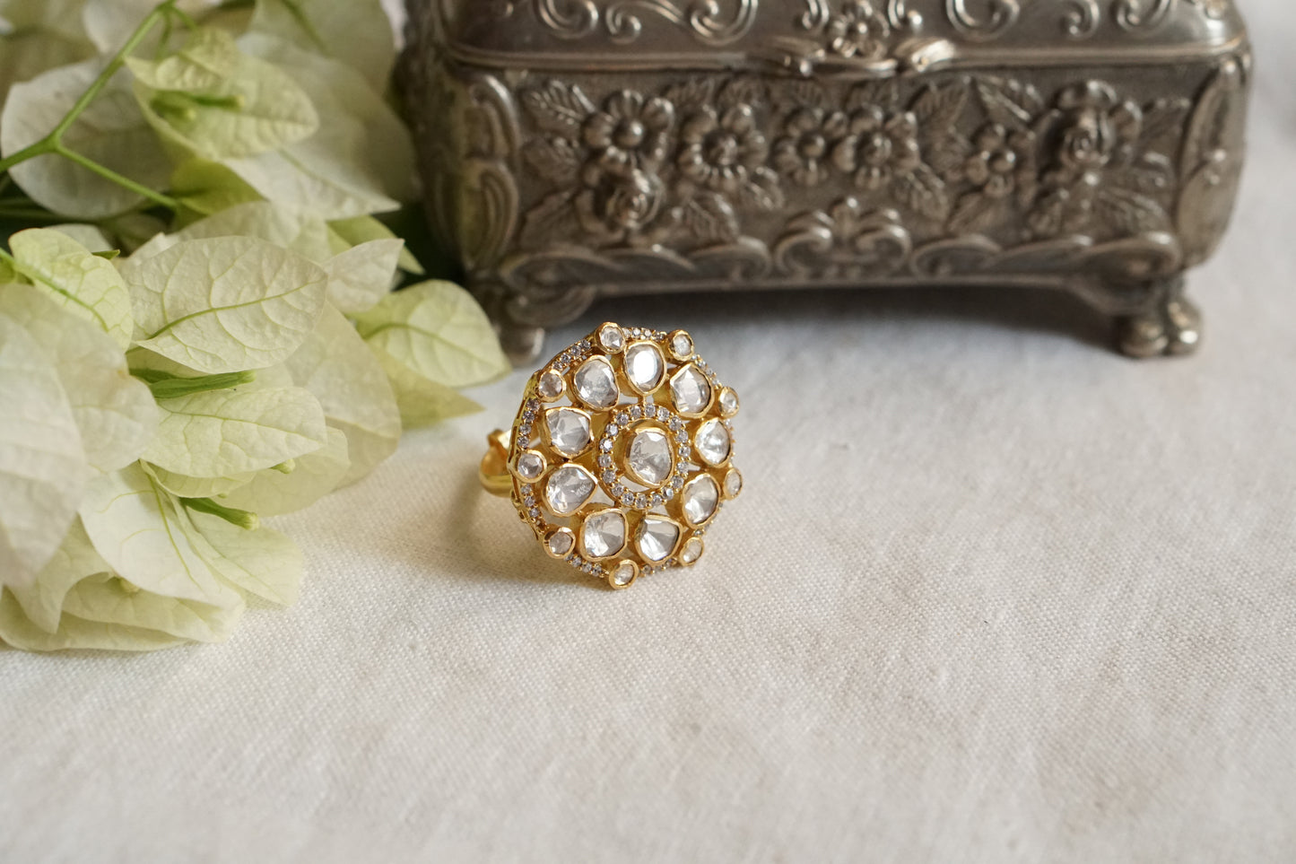 Mossainite polki Ring (6-329)(R)(preorder) - JEWELSTYLE