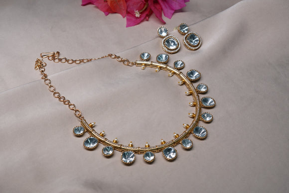 Polki necklace set (4-6920)(B)